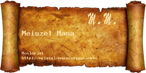 Meiszel Masa névjegykártya